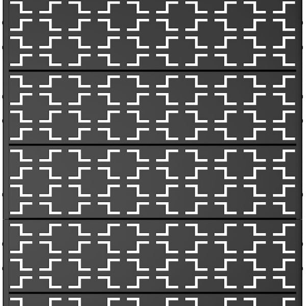 HomeRoots 72" Black Metal Six Panel Room Divider – Modern Privacy Screen for Versatile Space Solutions & Decor 713109