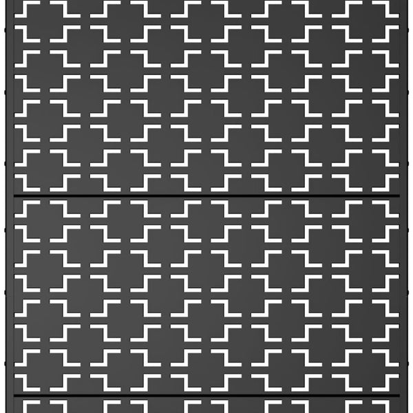 HomeRoots 72" Brown Metal Six-Panel Room Divider - Elegant Privacy Screen for Indoor & Outdoor Spaces 713110