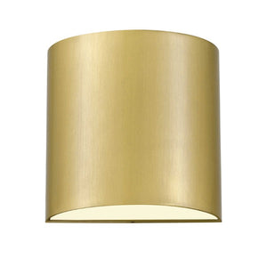 HomeRoots Brass Dimmable Led Pendant Lantern for Outdoor Porch Patio Entryway Elegant Ambient Glow 4.63" W x 4.63" H x 2.38" D 713130