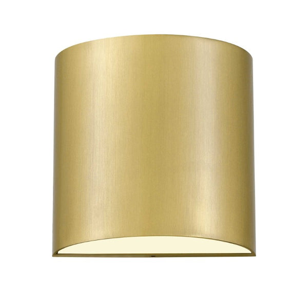 HomeRoots Brass Dimmable Led Pendant Lantern for Outdoor Porch Patio Entryway Elegant Ambient Glow 4.63" W x 4.63" H x 2.38" D 713130