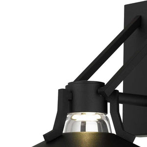 Black Dimmable Led Pendant Lantern for Outdoor Porch Patio Entryway Transparent Globe Decor