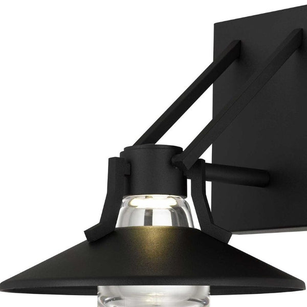 Black Dimmable Led Pendant Lantern for Outdoor Porch Patio Entryway Transparent Globe Decor