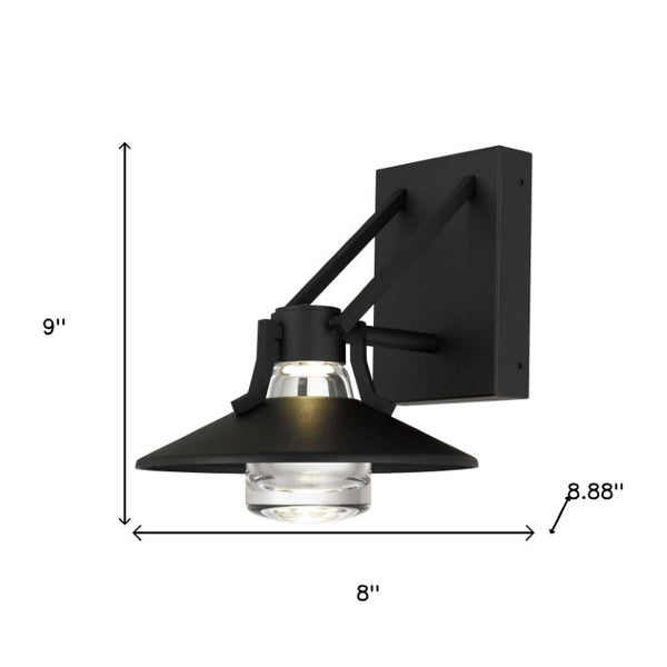 Black Dimmable Led Pendant Lantern for Outdoor Porch Patio Entryway Transparent Globe Decor