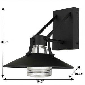 Black Dimmable Led Pendant Lantern for Outdoor Porch Patio Entryway Transparent Globe Decor