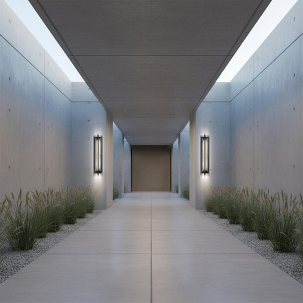 Black Dimmable Led Pendant Fixture for Outdoor Porch Patio and Entryway Spaces