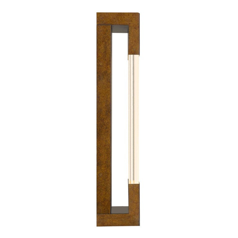 HomeRoots Brass Crackled Glass Dimmable Led Pendant Lantern for Porch and Patio Spaces 713202