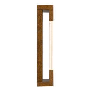 HomeRoots Brass Crackled Glass Dimmable Led Pendant Lantern for Porch and Patio Spaces 713202