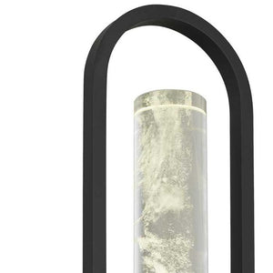 Black Dimmable Led Pendant Lantern for Outdoor Porch Patio Entryway Transparent Globe Decor