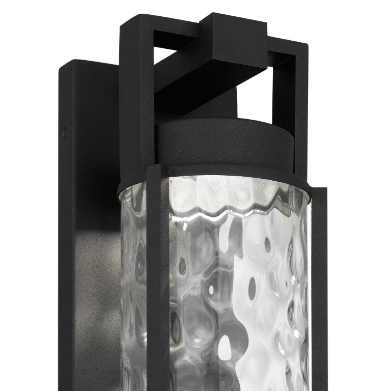 Black Hammered Metal Dimmable Led Pendant Lantern for Outdoor Patio and Covered Porch Ambiance
