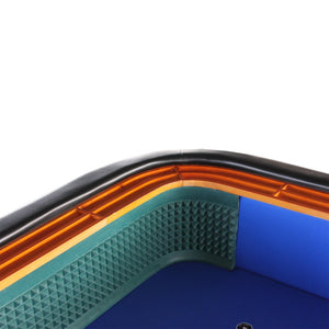 English Elm 12 Foot Casino Craps Table Blue Felt Surface Padded Rail Home Game Room Play W2748S00066