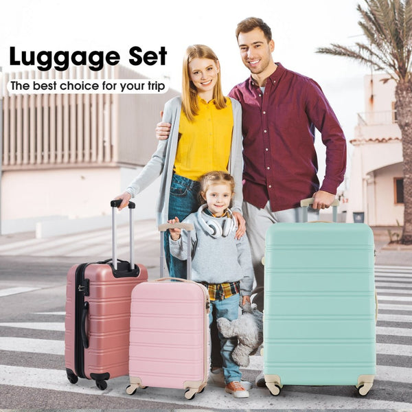 English Elm Hardshell 5 Piece Luggage Set Abs Spinner Suitcases with Tsa Lock Travel Ready N732P198627U
