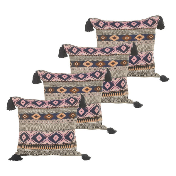HomeRoots Set of Four 20" Beige Cotton Throw Pillow Covers – Cozy, Stylish, and Versatile Home Décor Essentials 713507