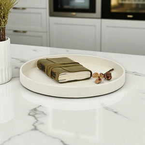 HomeRoots Set of Two Light Brown Faux Wicker Rectangular Trays - Stylish, Durable, and Perfect for Serving! 713548