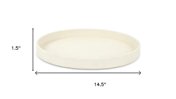 HomeRoots Set of Two Light Brown Faux Wicker Rectangular Trays - Stylish, Durable, and Perfect for Serving! 713548