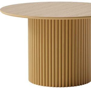 HomeRoots 46" Black Round Dining Table with Pedestal Base - Modern Style, Seats 4-6, Perfect for Any Space! 713565