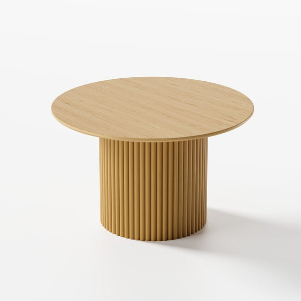 HomeRoots 46" Black Round Dining Table with Pedestal Base - Modern Style, Seats 4-6, Perfect for Any Space! 713565