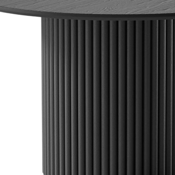 HomeRoots 60" Natural Wood Pedestal Round Dining Table - Stylish, Spacious, and Perfect for Modern Living Spaces! 713566