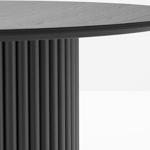 HomeRoots 60" Natural Wood Pedestal Round Dining Table - Stylish, Spacious, and Perfect for Modern Living Spaces! 713566