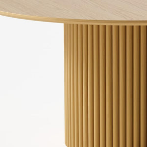 HomeRoots 60" Black Wood Pedestal Dining Table - Stylish Round Top for Modern Homes, Game Nights & More! 713567
