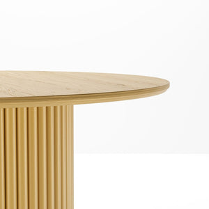 HomeRoots 60" Black Wood Pedestal Dining Table - Stylish Round Top for Modern Homes, Game Nights & More! 713567