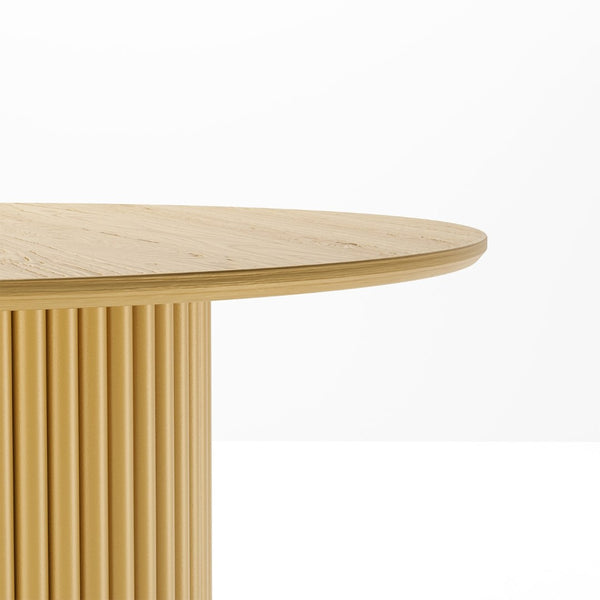 HomeRoots 60" Black Wood Pedestal Dining Table - Stylish Round Top for Modern Homes, Game Nights & More! 713567