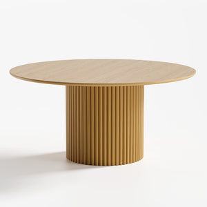 HomeRoots 60" Black Wood Pedestal Dining Table - Stylish Round Top for Modern Homes, Game Nights & More! 713567