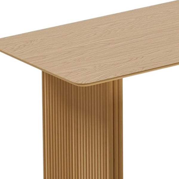 HomeRoots 67" Black Wood Double Pedestal Dining Table - Modern Elegance, Versatile Design for Any Space 713570