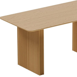HomeRoots 67" Black Wood Double Pedestal Dining Table - Modern Elegance, Versatile Design for Any Space 713570