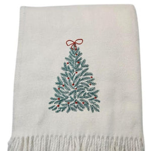 HomeRoots 55" Navy Blue Woven Snowman Throw Blanket - Ultra-Soft Cotton Blend with Fringe for Cozy Comfort 713576