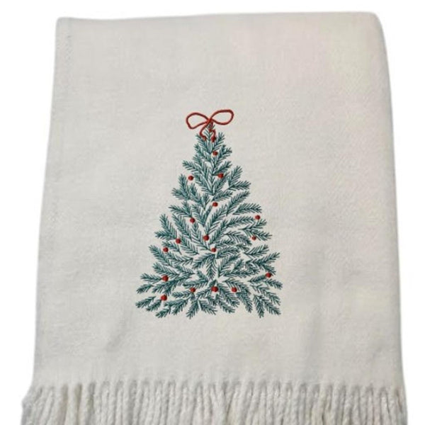 HomeRoots 55" Navy Blue Woven Snowman Throw Blanket - Ultra-Soft Cotton Blend with Fringe for Cozy Comfort 713576