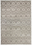 Sams International Abacasa Sonoma Verona Machine Made Viscose Geometric  Rug Silver-Grey, White 5'3" x 7'6"