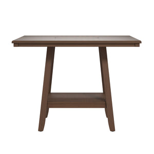 English Elm Wallace & Bay - Brown Gathering Height Table — Walnut Brown Transitional Wood, 48" Round Gathering Top, Easy Care Finish B361P384406