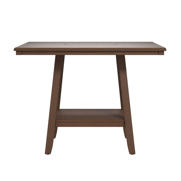 English Elm Wallace & Bay - Brown Gathering Height Table — Walnut Brown Transitional Wood, 48" Round Gathering Top, Easy Care Finish B361P384406