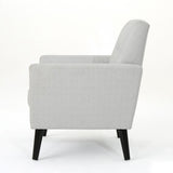 Christopher Knight Home® - Noble House - Sienna Mid Century Light Grey Fabric Club Chair