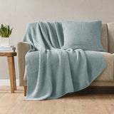 INK+IVY Bree Knit Casual Square Pillow Cover II21-1299 Light Blue