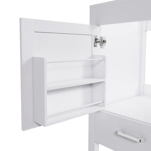 English Elm Modern 43 Inch Bathroom Vanity Solid Wood Cabinet with Soft Close Drawers Storage W509S00170