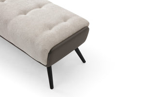 HomeRoots 63" Gray Faux Leather Bench with Metal Legs – Stylish, Durable Seating for Bedroom or Entryway Decor 714183