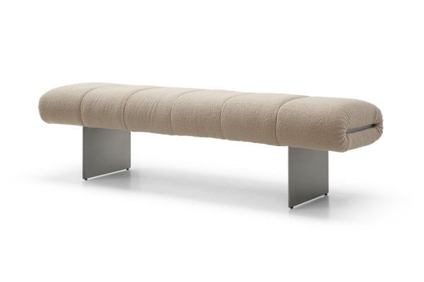 HomeRoots 58" Stylish Taupe Boucle Upholstered Bench with Wood Frame - Versatile Seating for Any Space! 714185