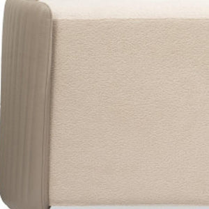 HomeRoots 59" Stylish Boucle Upholstered Bench with Brown Wood Frame - Perfect for Bedroom or Entryway Seating 714186