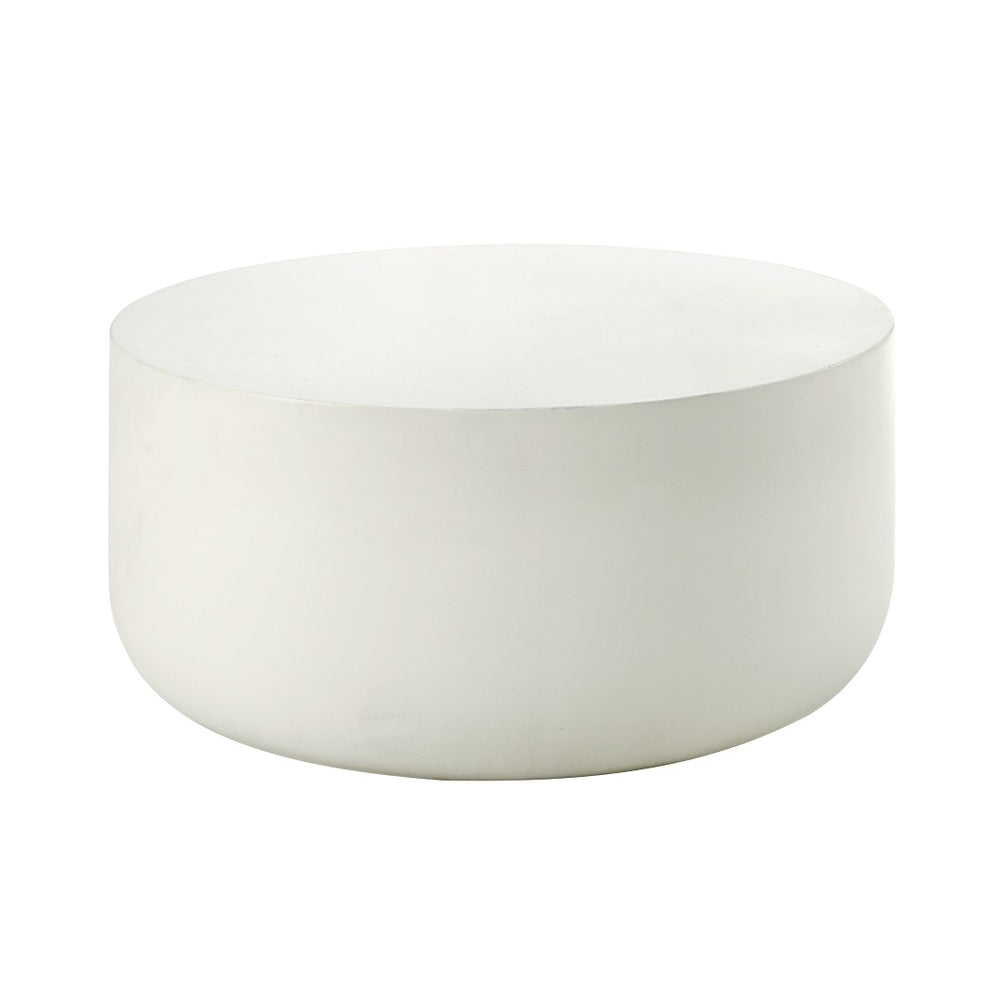 HomeRoots 48" White Faux Marble Coffee Table – Modern Block Design for Stylish Living Rooms & Easy Care 714206