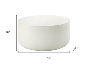 HomeRoots 48" White Faux Marble Coffee Table – Modern Block Design for Stylish Living Rooms & Easy Care 714206