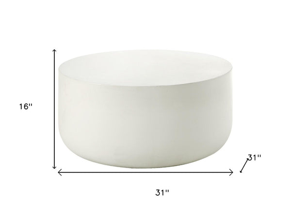 HomeRoots 48" White Faux Marble Coffee Table – Modern Block Design for Stylish Living Rooms & Easy Care 714206