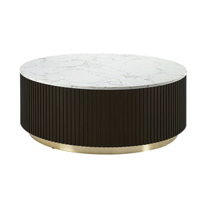HomeRoots 50" Gray Wood Hexagon Coffee Table with Distressed Finish for Rustic-Modern Living Room Style 714208