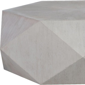 HomeRoots 50" Black Wood Hexagon Block Coffee Table - Modern Rustic Design, No Assembly, Perfect for Any Space! 714209