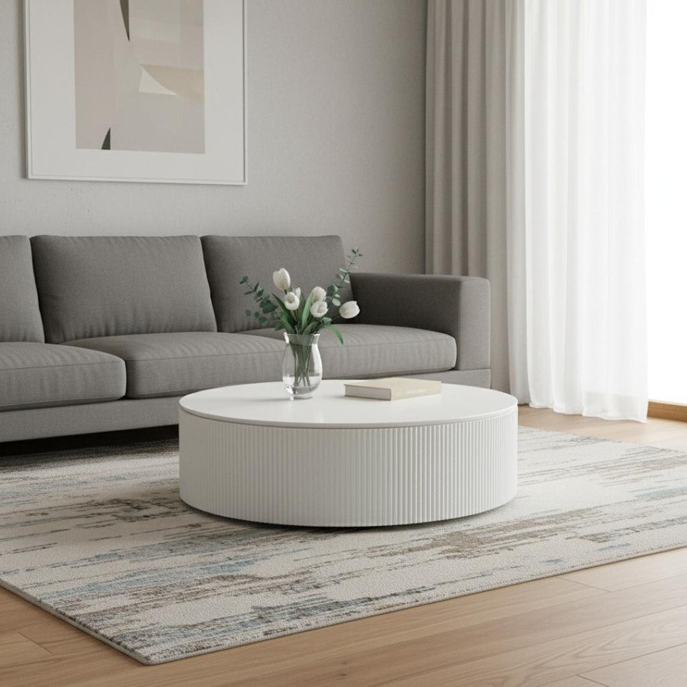 HomeRoots 53" Oak Wood Sled Coffee Table – Modern Design, Durable Craftsmanship, Perfect for Any Living Space! 714212