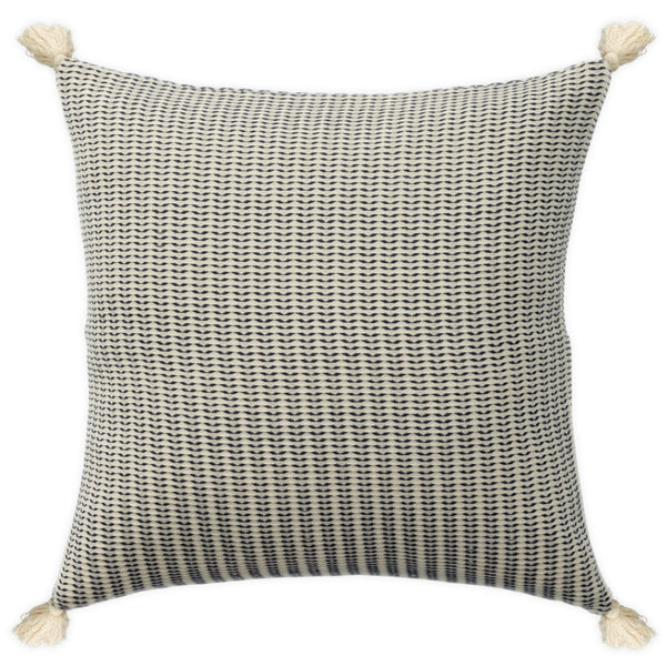 HomeRoots 18" Striped Cotton Throw Pillow Cover - Off White & Orange, Soft & Durable, Perfect Home Accent! 714225