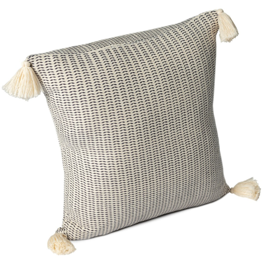 HomeRoots 18" Striped Cotton Throw Pillow Cover - Off White & Orange, Soft & Durable, Perfect Home Accent! 714225