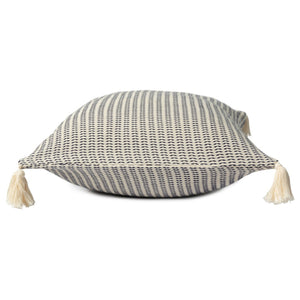 HomeRoots 18" Striped Cotton Throw Pillow Cover - Off White & Orange, Soft & Durable, Perfect Home Accent! 714225