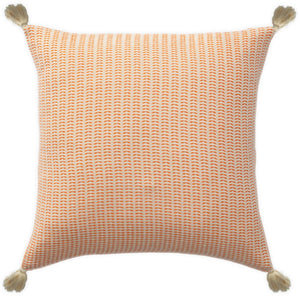 HomeRoots 18" Light Blue and Beige Striped Cotton Throw Pillow Cover – Coastal Chic Accent for Any Space 714226
