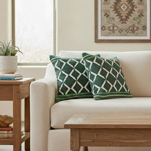 HomeRoots Set of Four 20" Gray and Ash Gray Diamond Cotton Throw Pillows for Stylish Home Décor & Comfort 714243